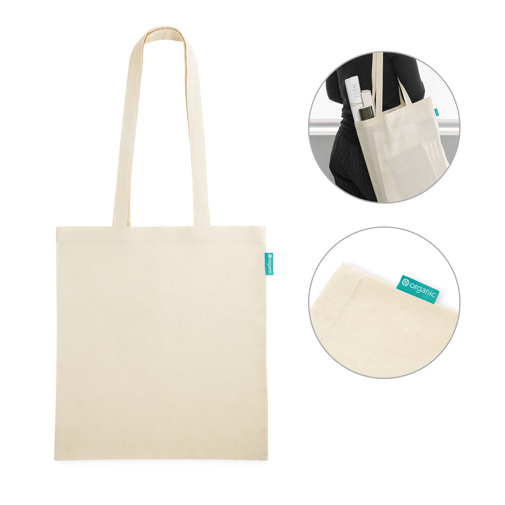 Sacola 100% Algodão Orgânico 120 g/m² Personalizada: AL92932