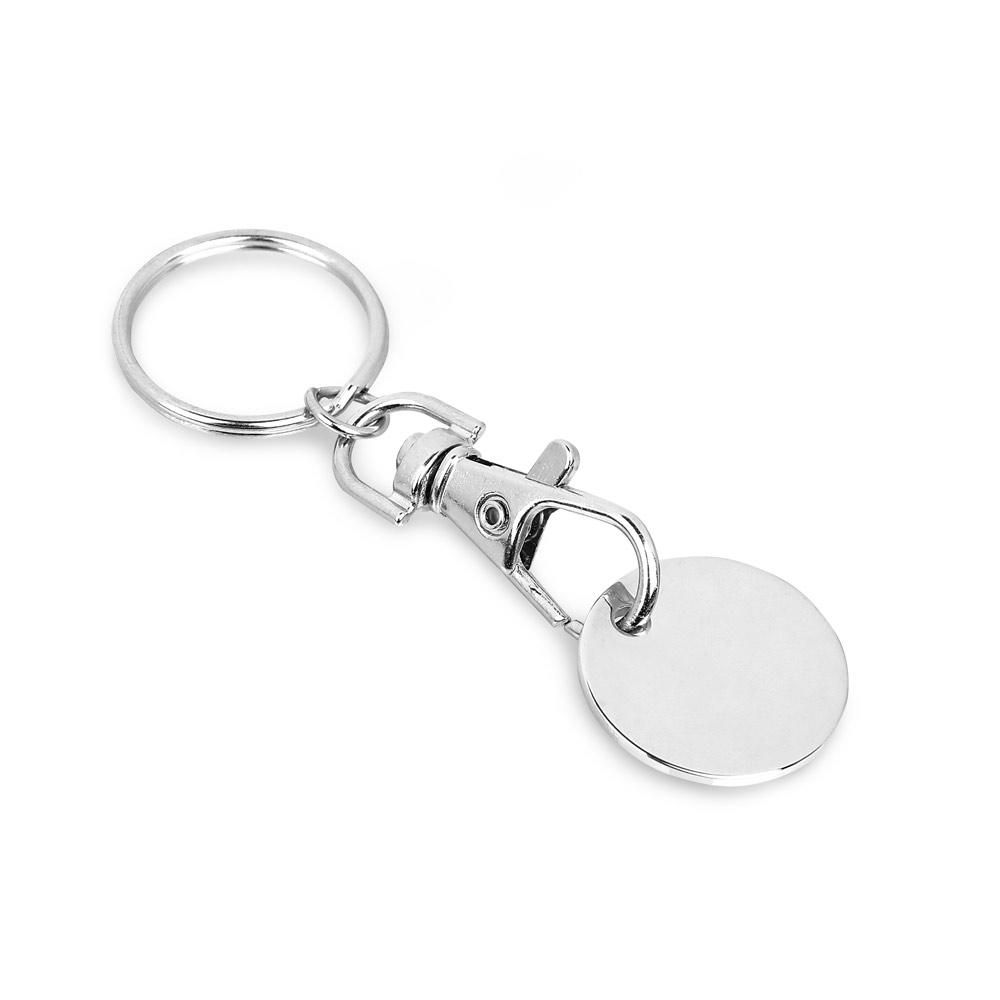 Chaveiro em Metal Formato de Moeda para Carrinho de Supermercado: AL93089
