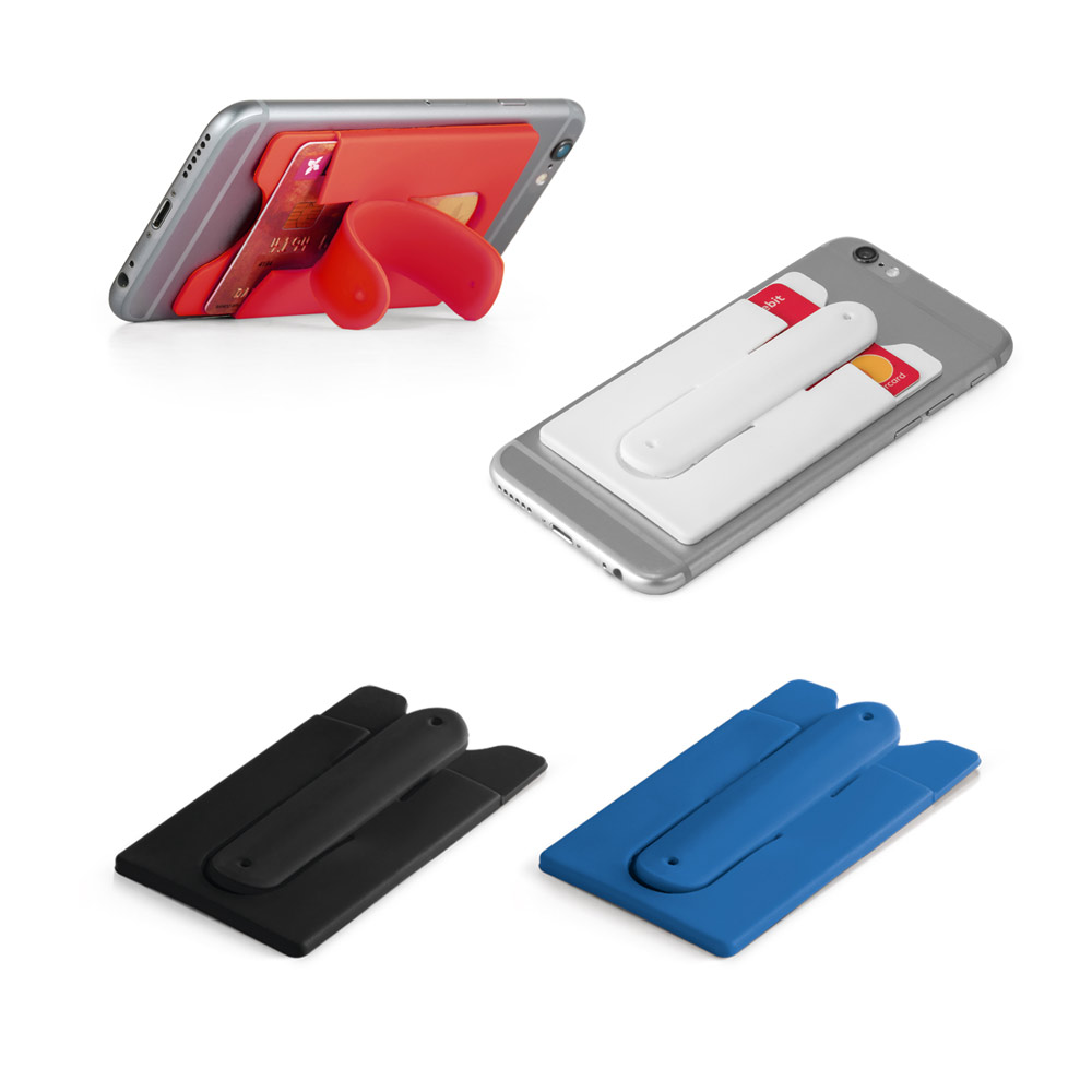 Porta cartões para celular em Porta-Cartões para Celular em Silicone com Suporte para Smartphone: AL93321