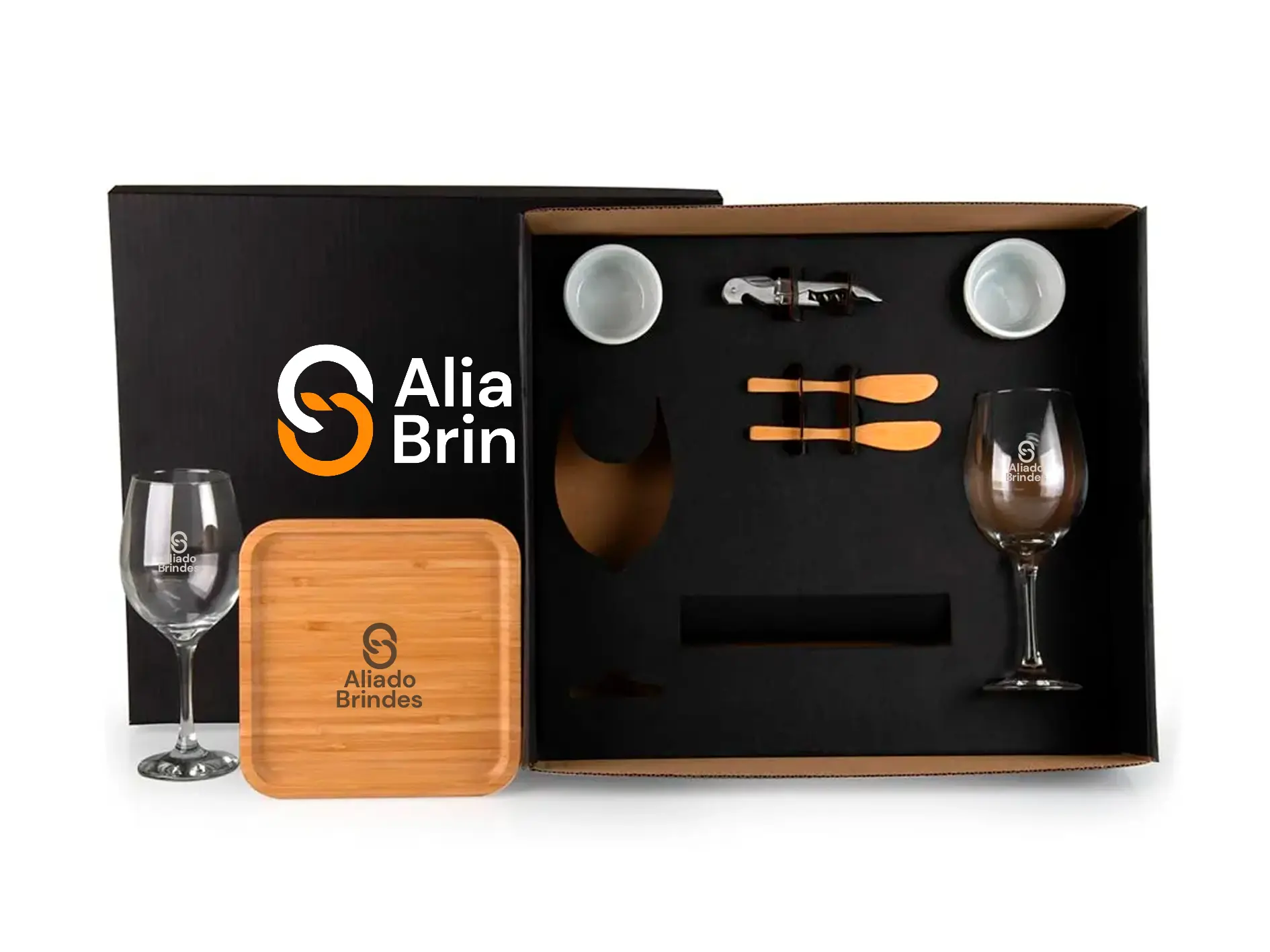 Kit Vinho e Petisco Personalizado: AL137