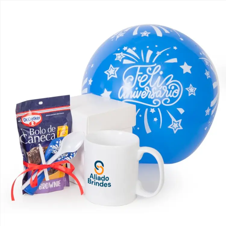 Kit Aniversário Personalizado com Caneca e Brownie: AL144